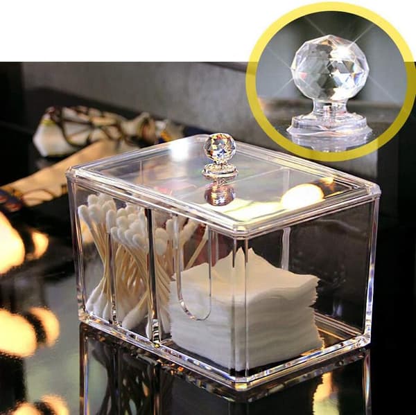 Bomullsballdispenser, sminkebomullsbeholder bomullsputeorgan