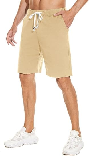 Herre Casual Shorts Elastiske Jogger Gym Active Pocket Shorts khkai