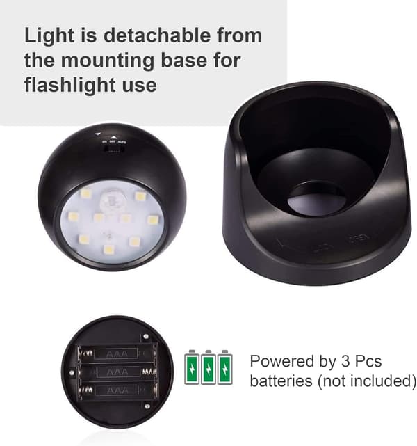 Utomhus LED-strålkastare, Utomhusstrålkastare med rörelsesensor, Trådlös