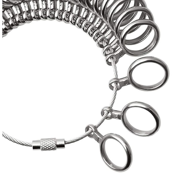 Ringstorleksmätare Set Metall Ring Måttverktyg Fingerstorleksverktyg