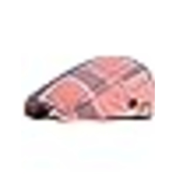 Justerbar Färgglad Pläd Flat Cap Newsboy Golf Basker Hatt rosa