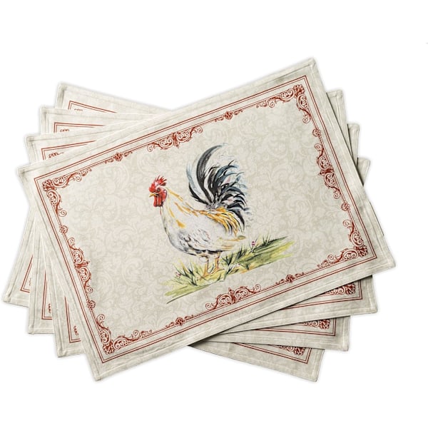 Set med 4 bordsunderlägg för matbord, kök, bröllop, vardagsliv, middagsbjudningar, vår/sommar (30cm x 45cm)