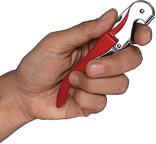 Heavy Duty Dobbelt Hængslet Rustfrit Stål Tjener Corkscrew, Multifunktionel Flaskeåbner