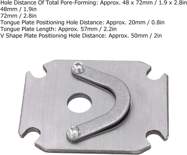 Luftkompressor Ventilplade Sæt Tungeformet Ventilplade V-Formet Plade Metal Luftkompressor Tilbehør 3/8in 48x72mm 1P 2.5P 3P 4P
