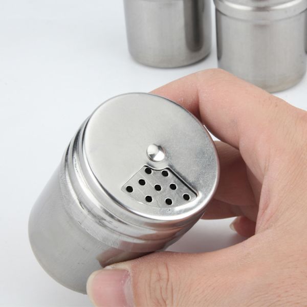 Set med 2 kryddburkar i rostfritt stål 90 ml