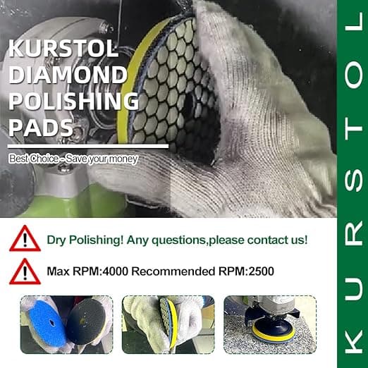 Diamantslipdynor - 7-pack torra diamantslipdynor 4\"/100mm för Ma