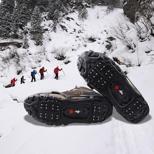 Walk Traction Cleat for Walking on Snow and Ice (1 Pair) Black