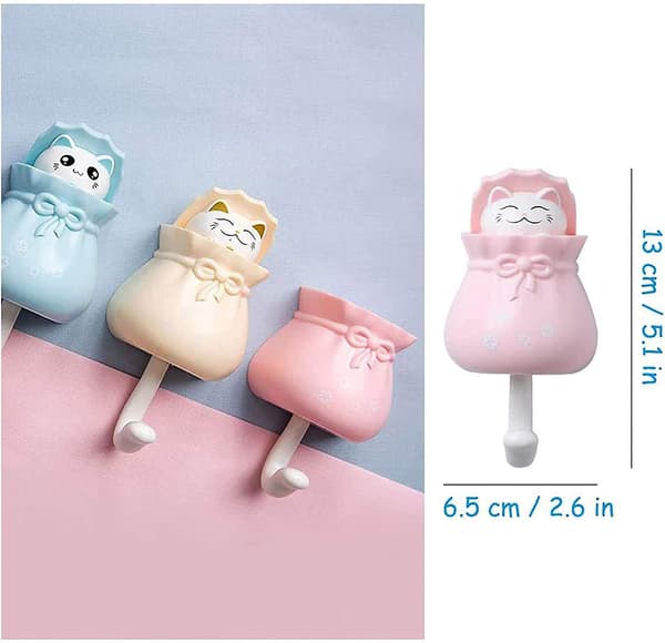 Söt tecknad väggkrok för pojke och flicka rum sovrum 4-pack