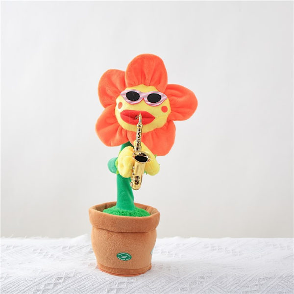 Dansande blomma musik sjungande och dansande solros mjuk plysch kreativ