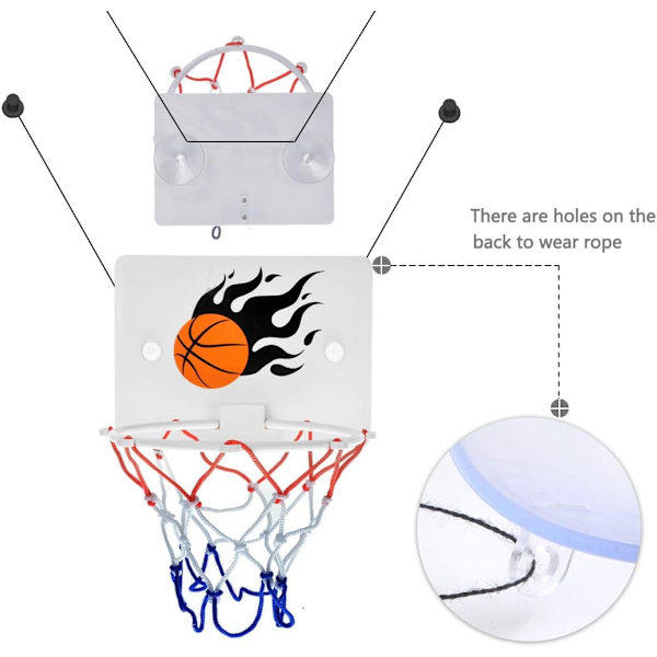 Mini basketkorg och bollar - Sovrum Badrum Toalett Kontor D