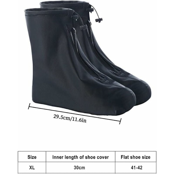 Vandafvisende Skocover, 1 Par Vandafvisende Regn Skocover, Vandafvisende Oversko, Sorte Anti-Slip Skocover