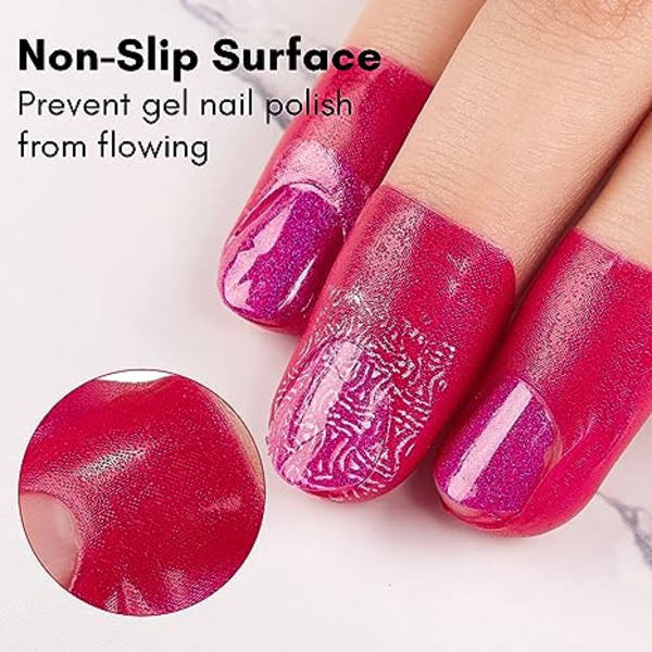 50 st nagelskydd, U-formade nagellacksskydd för fingrar P