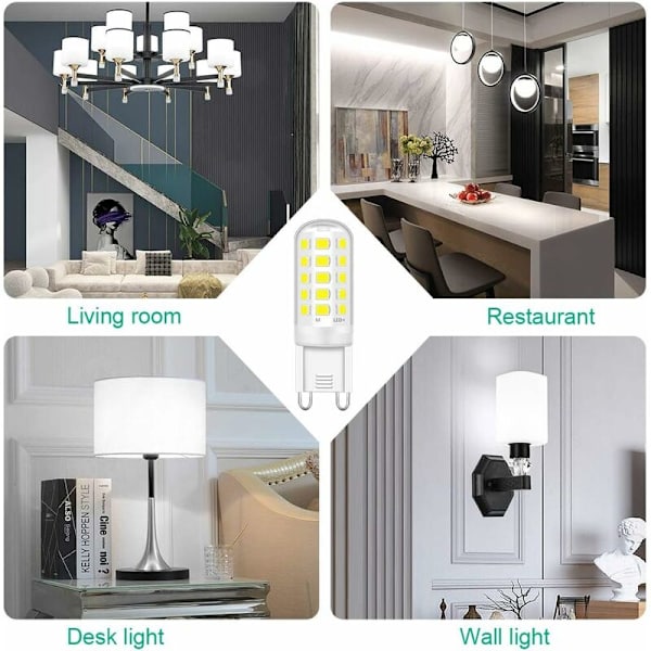 G9 LED-lyspærer, 5W tilsvarende 50W halogenlampe, kald hvit 60