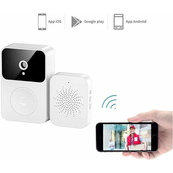 Trådlös dörrklocka Anslutningsövervakningskamera, Wifi Smart Came