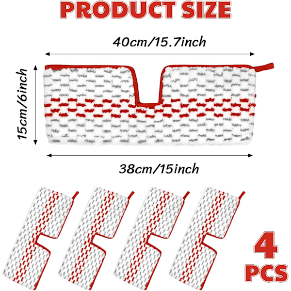 Pieces Mikrofiber Mopptrekk Erstatning, Gulvmopptrekk Erstatning for Vileda/O-Cedar Promist Max, Gjenbrukbare Moppputer for Alle Flekker Gulvrensing