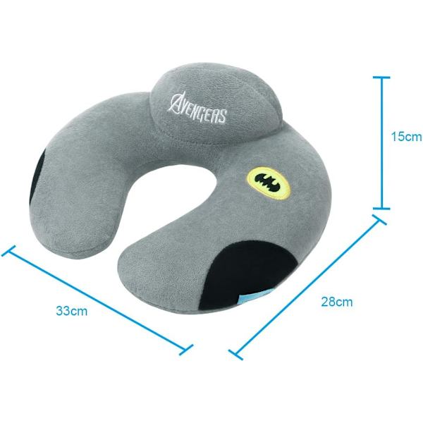 Memory Foam U-formet pude, rejsepuder, rejsepude, der understøtter hoved, nakke og hage for maksimal komfort, grå