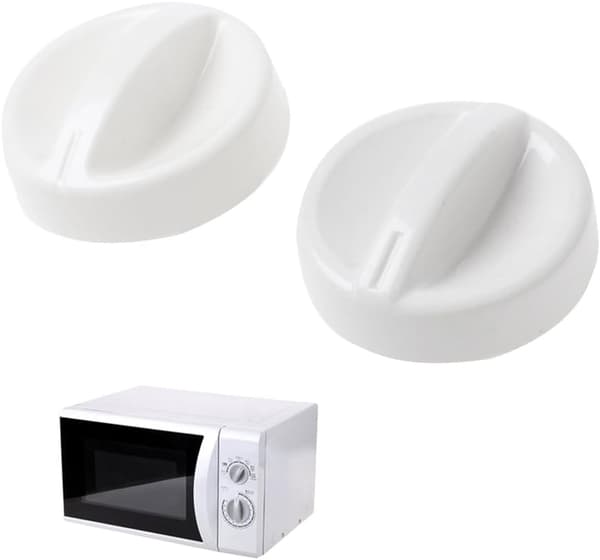 2 st universell mikrovågsugn plastspole vridknapp timeromkopplare, 4,6*4,6 cm, vit