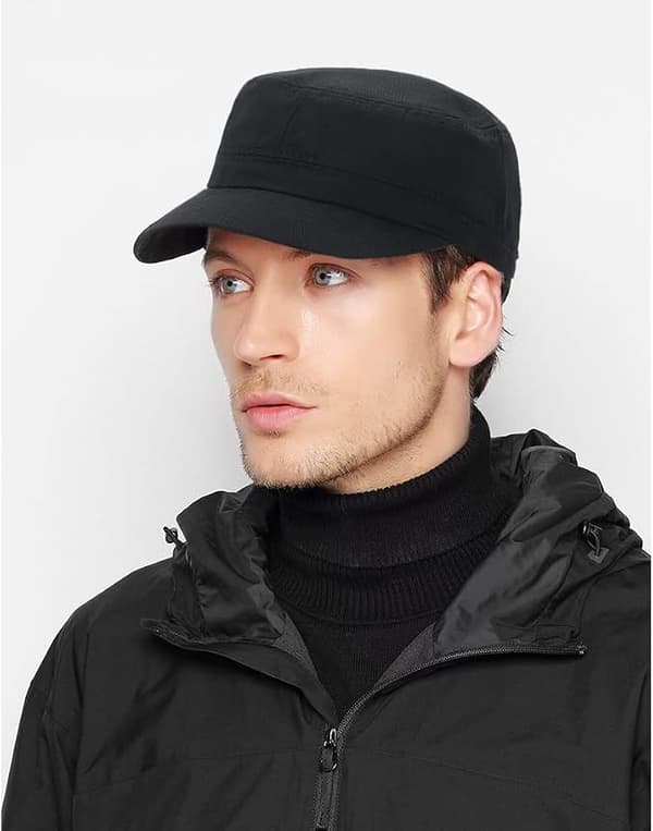 Unisex Bomull Militær Cap Justerbar Baseball Cap Army Cap Cadet