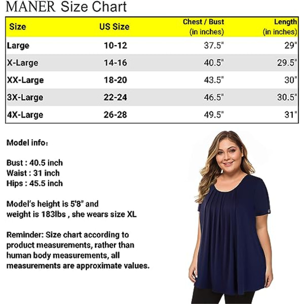 Naisten Plus Size Top Lyhythihainen Flowy Paita Casual Paita Tunika