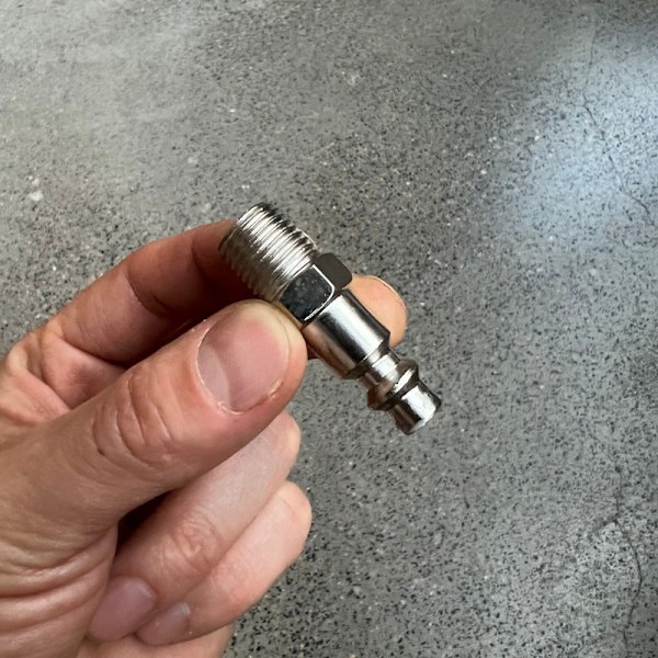 1/4 Han Quick Connect Fitting Teflon Konisk til Trykluft og Kompressorslangeforbindelse, 3-Dels Sæt