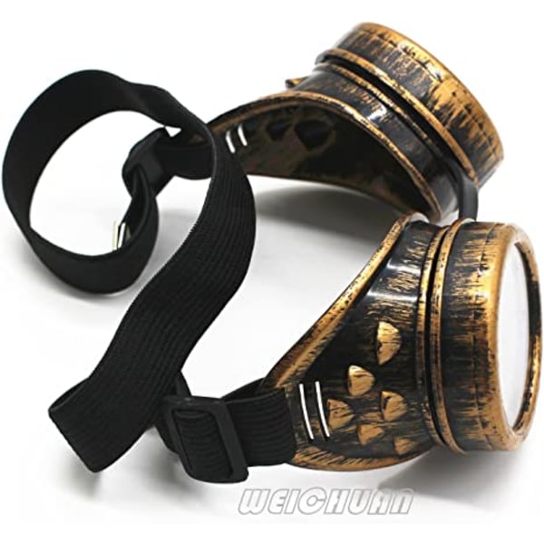Ny Rea Retro Steampunk Glasögon Gothic Punk Cosplay Glasögon (Bro