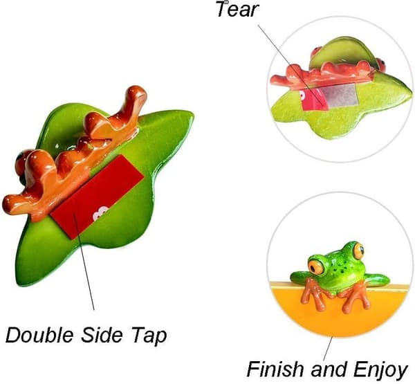 3D-utskrift Kreativ Grön Groda Statuser Dator Skärm Ornament