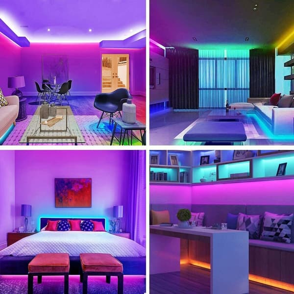 LED-strimmel til møbler, trapper, rum, vandtæt, 24 taster wifi+A