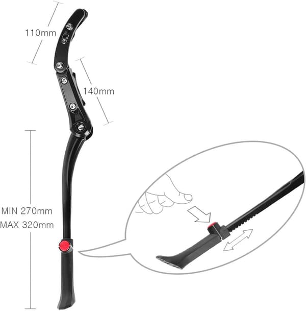 Justerbart Aluminium Cykelstøtteben 24-29 Tommer
