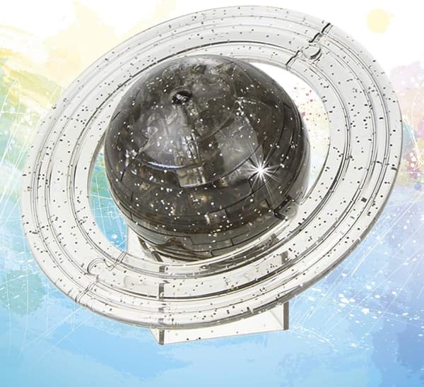 Palapelin rakennussarjat 3d Saturnus-planeetta Kristallipalapeli Harmaa