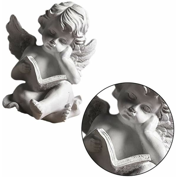 Resin Engel Figur Figur Engel Statue Skrivebordsdekoration Ornament til Af