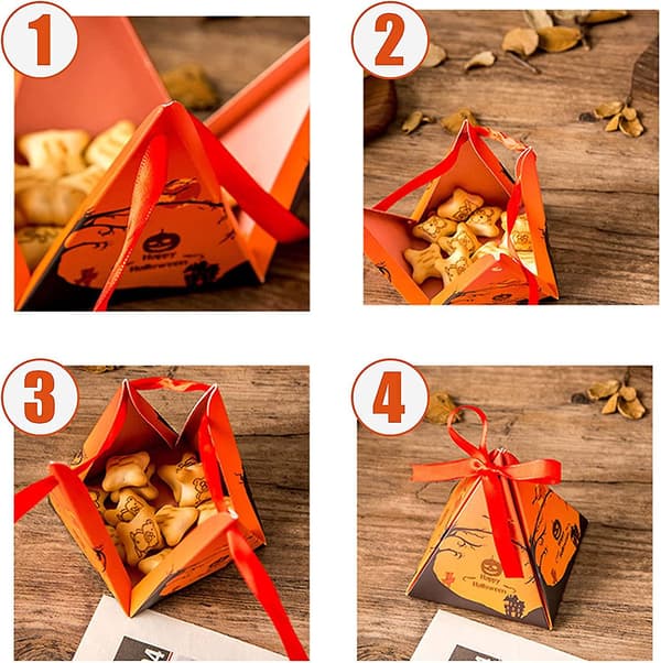 30 st Halloween Presentförpackning, Halloween Papperspresentförpackning Halloween Godis