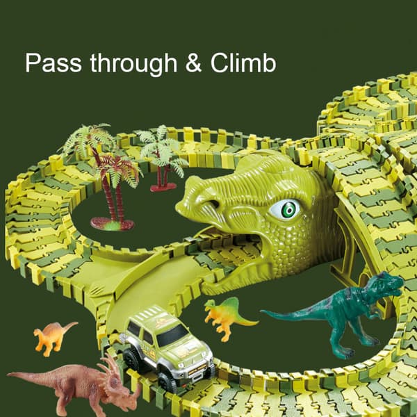 Suuri lasten autorama - dinosaurus vihreä