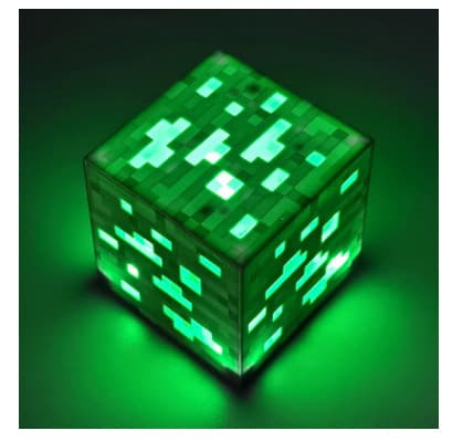 Minecraft-lys, oppladbar, dekorativ nattlys