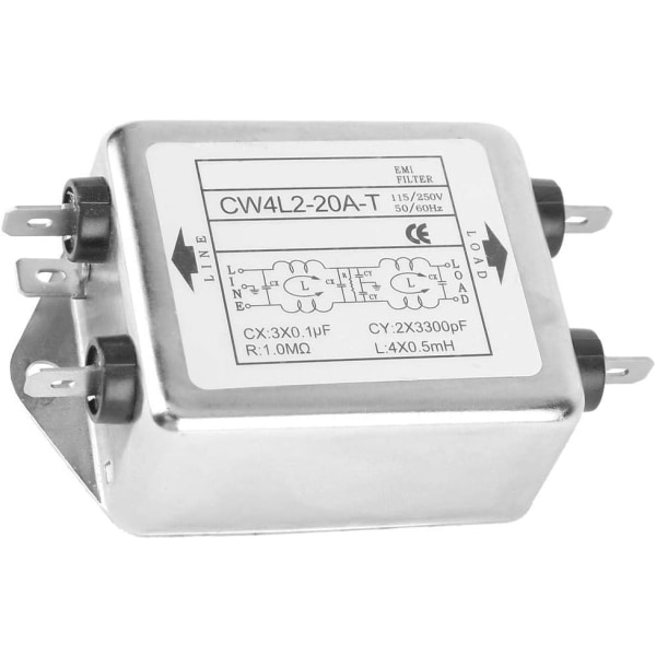 EMI-filter, støydemper, strøm-EMI-filter CW4L2-20A-T 20A strømnett-EMI-filter-terminal