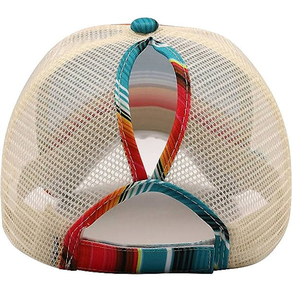 Dame Hestehale Høy Messy Bun Hatter Distressed Baseball Caps Ukonstr
