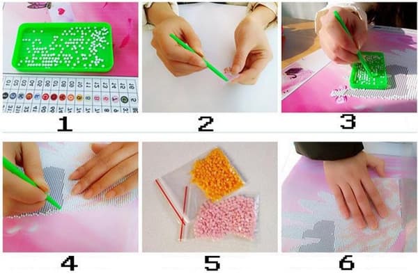 5D Diamantmaleri DIY Maling-efter-diamant-sæt Håndværk Hjemmevæg Deko