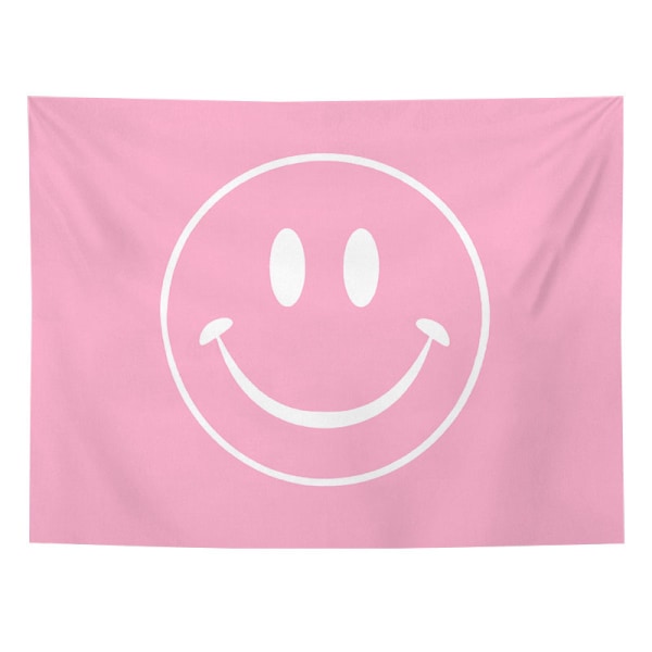 Rosa Smiley Face Tapestry Söt Estetisk Preppy Tapestry Rosa Tap