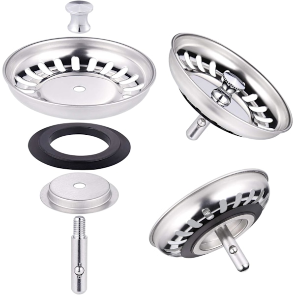 2 st diskhossil, rostfritt stål diskfilter, diskpropp, disk