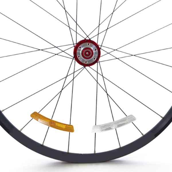 4 stk. Vandtætte Cykel Eger Reflektorer, Sikkerhedsreflektorer, Cykelhjul Sikkerhedsreflektorer, 12,5*2CM