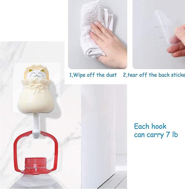 Söt tecknad väggkrok för pojke och flicka rum sovrum 4-pack