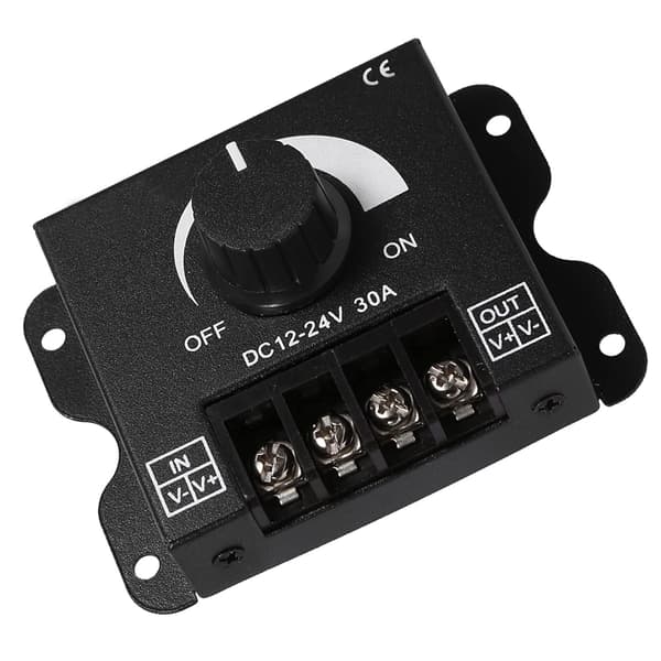 12V LED Lysdæmper LED Switch Dæmper Controller Manuel Betjening 12V-24V 30A Lysstyrke og Farvetemperaturstyring til Strips