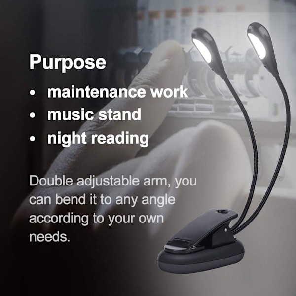 Musikkonsollbelysning, 2 mini - LED-frontlykter, justerbar