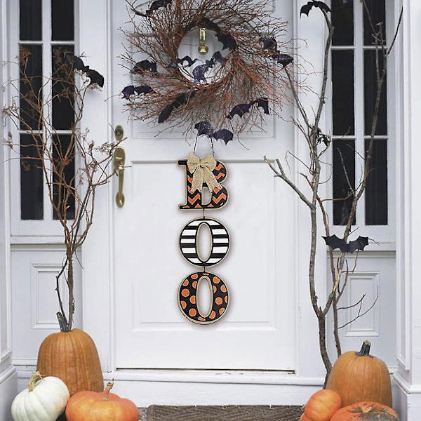 Halloween Dekoration Boo Væg Skilt, Halloween Dør Skilt, Væg Hængende