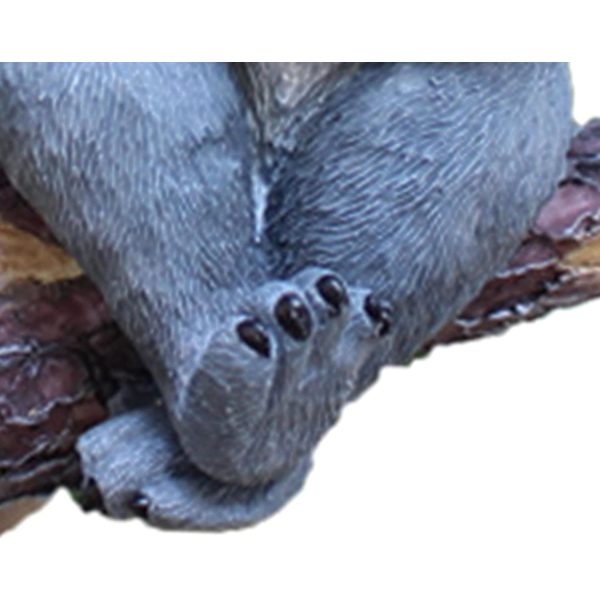 Solbjørn, der læser en bog, havefigur, koala-bjørn, solcelledrevne LED-lys