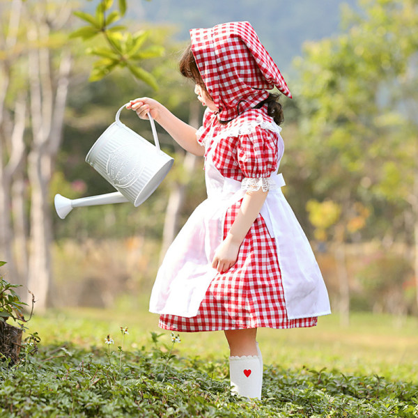 Amerikansk lantgård rutig klänningar trädgårdsmästare förälder-barn klänning