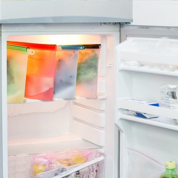 Silikon matposepose grønnsak frukt kjølt pose selv