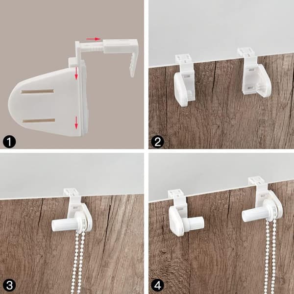 2 sæt rulleblind tilbehør (15mm/PVC/ingen boring) Fast rulleblind
