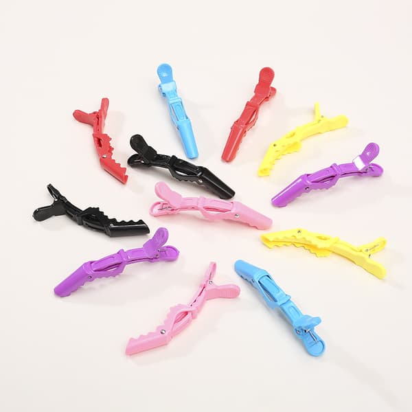 Pastell Alligator Hårclips 12-pack – Professionella Alligator Clips
