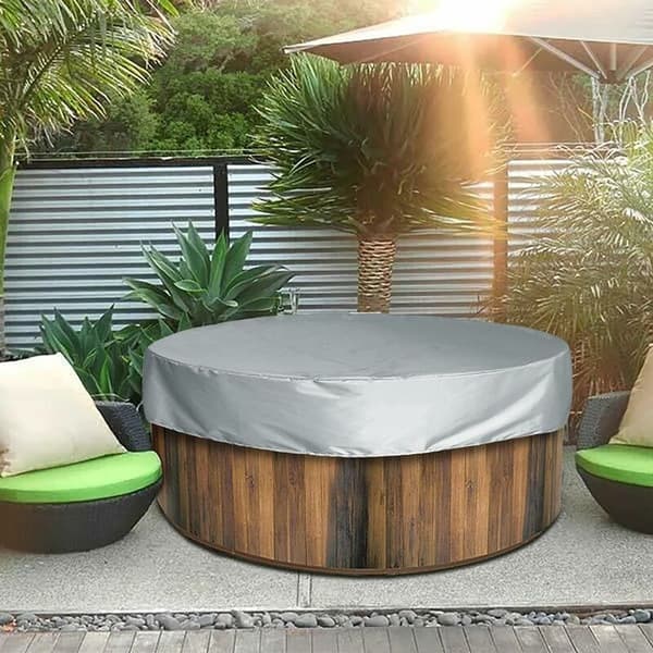Rundt spa-deksel, vanntett spa-deksel, snor UV-beskyttelse,