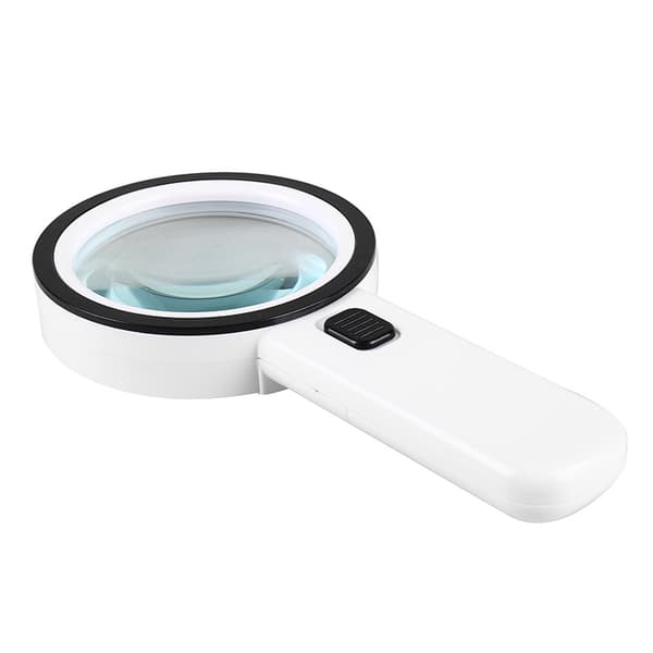 Lighted Reading Magnifier, 30X Magnifier with 12 LED Light, Handh